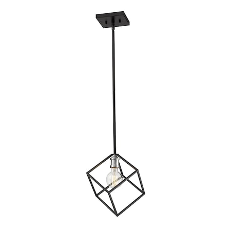 Z-Lite Vertical 1 Light Pendant, Matte Black 478P11-MB-BN